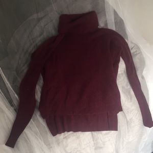 Madewell Small Maroon Wool Turtleneck Sweater